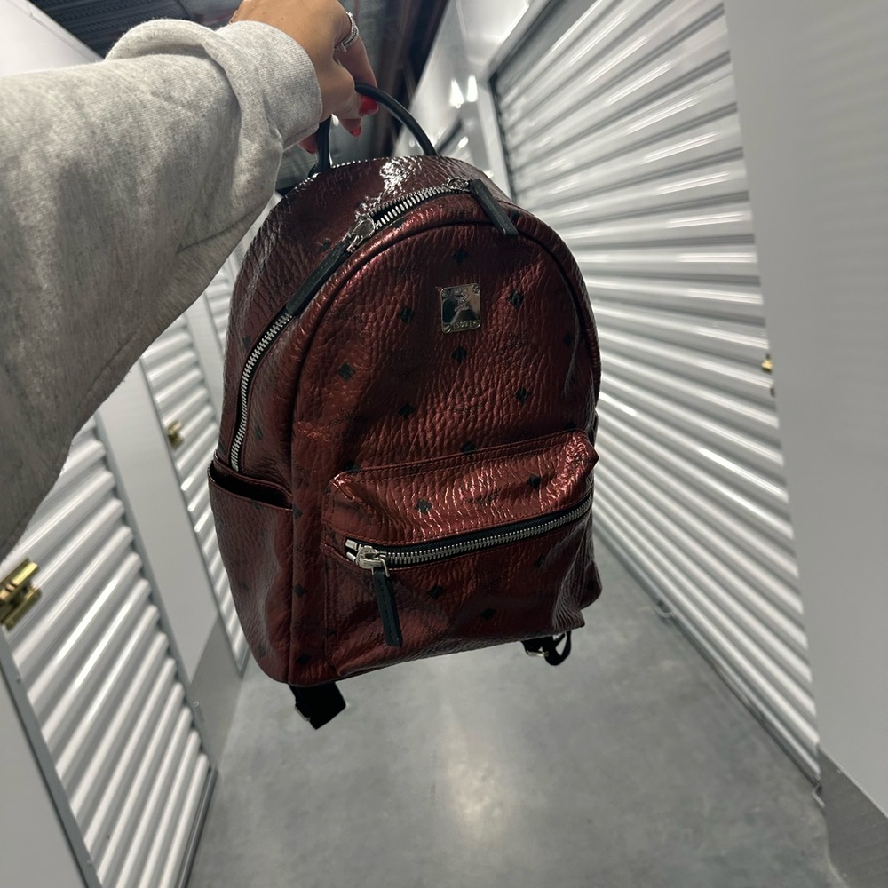 MCM Burgundy Backpack